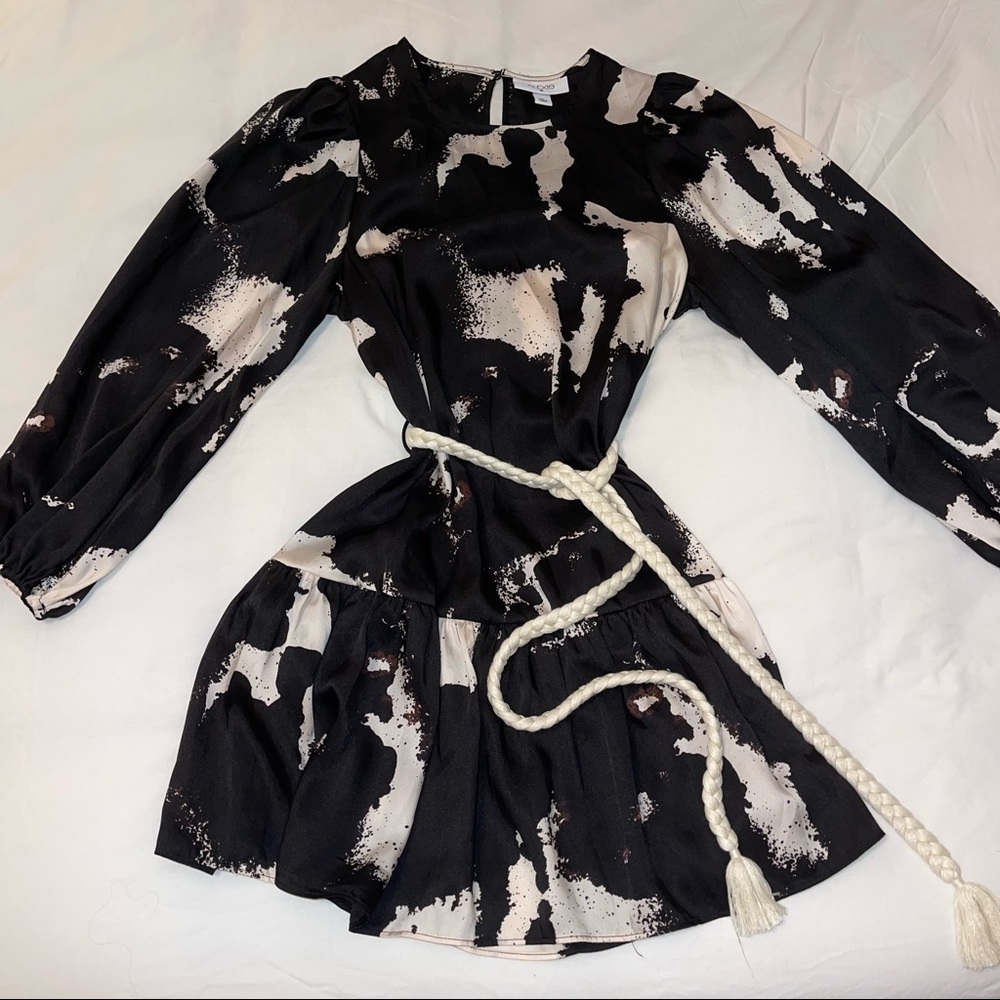 ALEXIS x Target Black and Cream Flowy Dress